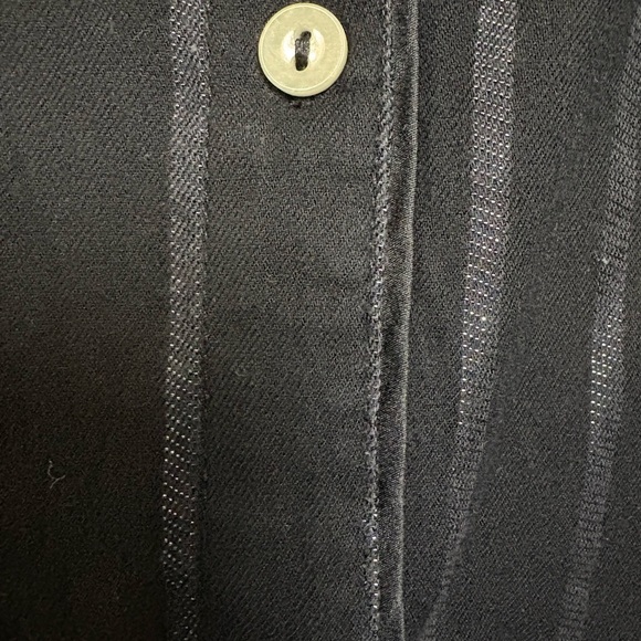 Victoria's Secret Black with Metallic Blue Stripe Button Down Sleepshirt. Size L - Picture 3 of 10